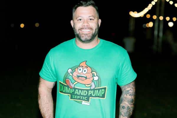 Owner Matt in Dump and Pump shirt